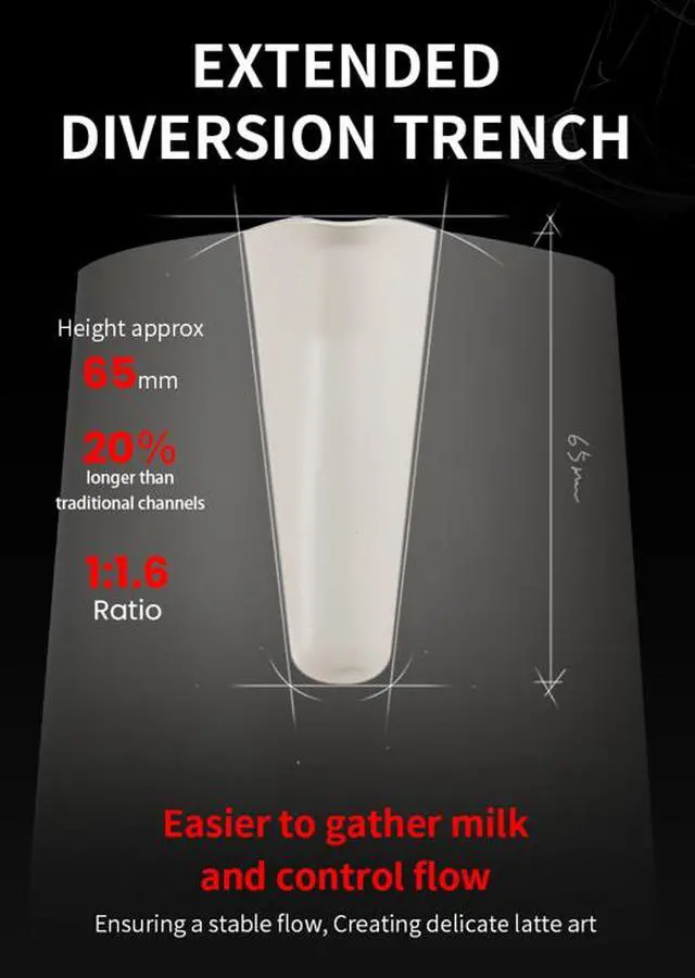 Alt view image 4 of 7 - MHW-3BOMBER GT Milk Pitcher Matte Black 600ml