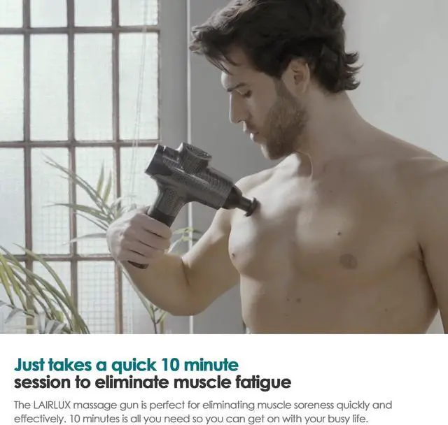 Alt view image 2 of 7 - LAIRLUX Massage Gun - Deep Tissue Massager Gun for Muscle Fatigue Relief - Percussion Massage Gun - Model EM-03Pro