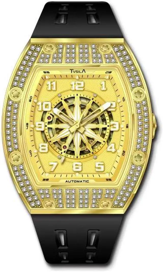 Main image of TVSILA Watches for Men, 43mm Automatic Mechanical Watch for Men 50 Meter Diving Depth Sport Luminous Sapphire Mens Watch Calendar Luxury Fashion Waterproof, Mechanical Watch