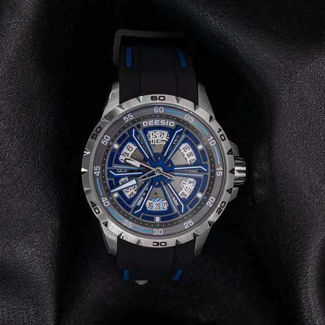 Alt view image 3 of 4 - DEESIO Watches for Men, 43mm Automatic Mechanical Watch for Men 50 Meter Diving Depth Sport Luminous Sapphire Mens Watch Calendar Luxury Fashion Waterproof, Mechanical Watch