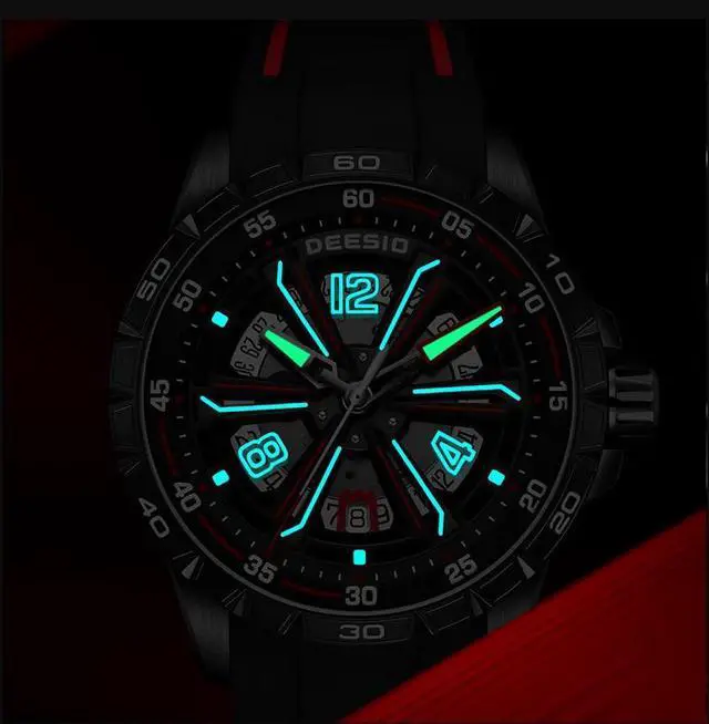 Alt view image 2 of 7 - DEESIO Automatic Watch for Men, 43mm Automatic Mechanical Watch for Men 50 Meter Diving Depth Sport Luminous Sapphire Mens Watch Calendar Luxury Fashion Waterproof, Mechanical Watch
