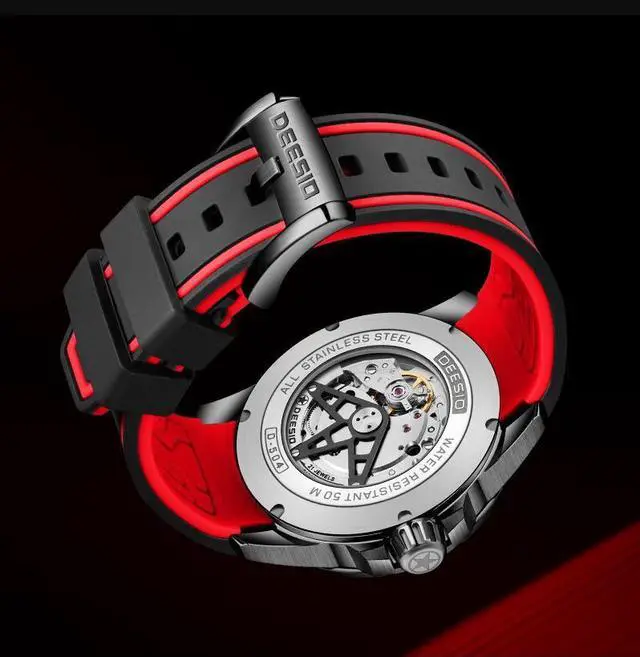 Alt view image 3 of 7 - DEESIO Automatic Watch for Men, 43mm Automatic Mechanical Watch for Men 50 Meter Diving Depth Sport Luminous Sapphire Mens Watch Calendar Luxury Fashion Waterproof, Mechanical Watch