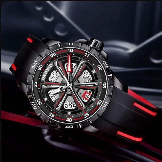 Alt view image 4 of 7 - DEESIO Automatic Watch for Men, 43mm Automatic Mechanical Watch for Men 50 Meter Diving Depth Sport Luminous Sapphire Mens Watch Calendar Luxury Fashion Waterproof, Mechanical Watch