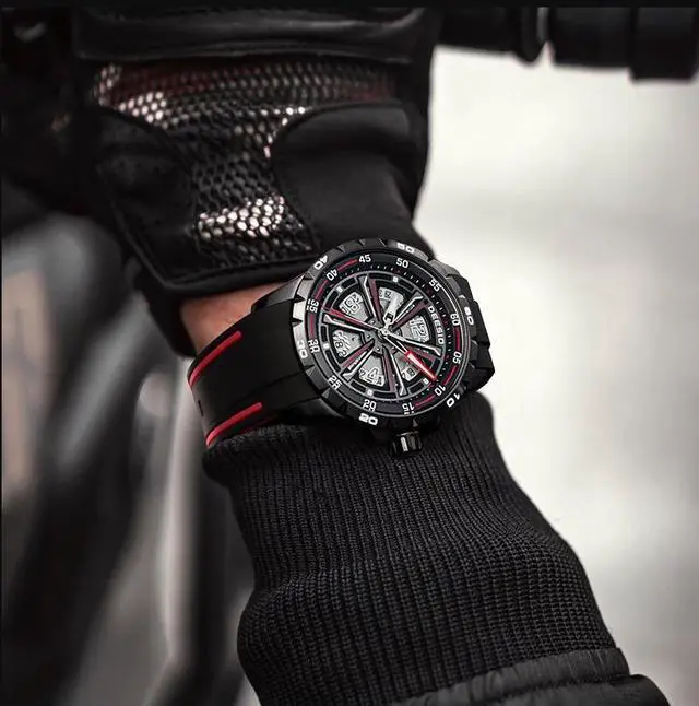 Alt view image 7 of 7 - DEESIO Automatic Watch for Men, 43mm Automatic Mechanical Watch for Men 50 Meter Diving Depth Sport Luminous Sapphire Mens Watch Calendar Luxury Fashion Waterproof, Mechanical Watch
