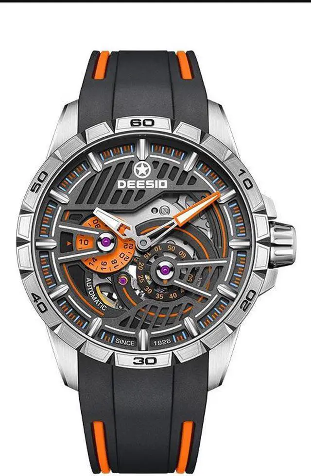Main image of DEESIO Watches for Men, 43mm Automatic Mechanical Watch for Men 50 Meter Diving Depth Sport Luminous Sapphire Mens Watch Calendar Luxury Fashion Waterproof, Mechanical Watch
