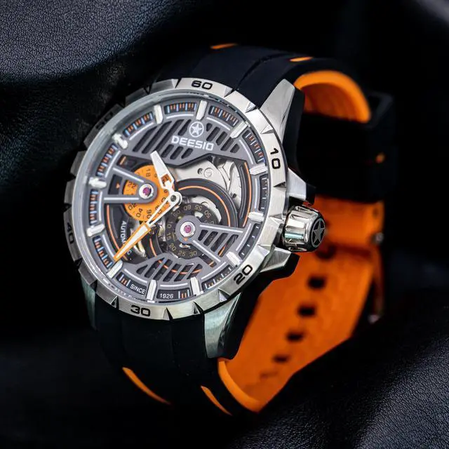 Alt view image 3 of 4 - DEESIO Watches for Men, 43mm Automatic Mechanical Watch for Men 50 Meter Diving Depth Sport Luminous Sapphire Mens Watch Calendar Luxury Fashion Waterproof, Mechanical Watch