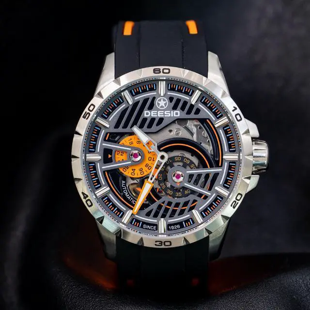 Alt view image 2 of 4 - DEESIO Watches for Men, 43mm Automatic Mechanical Watch for Men 50 Meter Diving Depth Sport Luminous Sapphire Mens Watch Calendar Luxury Fashion Waterproof, Mechanical Watch