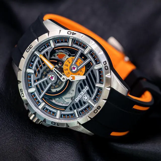 Alt view image 4 of 4 - DEESIO Watches for Men, 43mm Automatic Mechanical Watch for Men 50 Meter Diving Depth Sport Luminous Sapphire Mens Watch Calendar Luxury Fashion Waterproof, Mechanical Watch