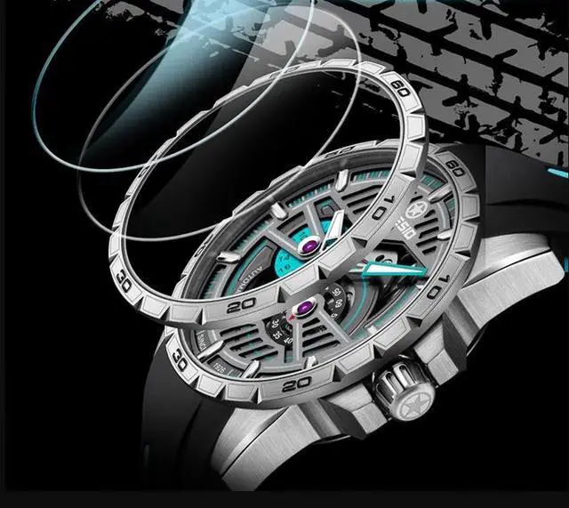 Alt view image 4 of 7 - DEESIO Automatic Watch for Men Men's Watches Analog Automatic Mechanical Watches Self-Winding Mechanical Wrist Watch Luxury Business