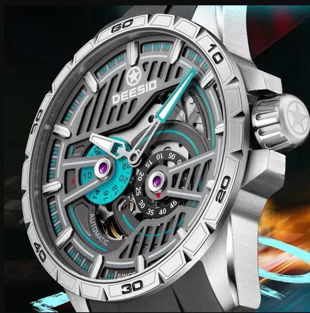 Alt view image 2 of 7 - DEESIO Automatic Watch for Men Men's Watches Analog Automatic Mechanical Watches Self-Winding Mechanical Wrist Watch Luxury Business