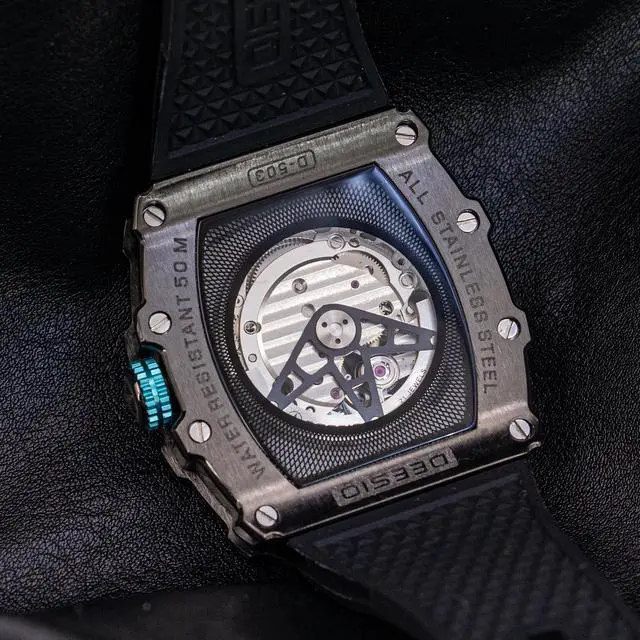 Alt view image 2 of 6 - DEESIO Watches for Men, 43mm Automatic Mechanical Watch for Men 50 Meter Diving Depth Sport Luminous Sapphire Mens Watch Calendar Luxury Fashion Waterproof, Mechanical Watch