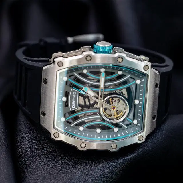 Alt view image 2 of 7 - DEESIO Watches for Men, 43mm Automatic Mechanical Watch for Men 50 Meter Diving Depth Sport Luminous Sapphire Mens Watch Calendar Luxury Fashion Waterproof, Mechanical Watch