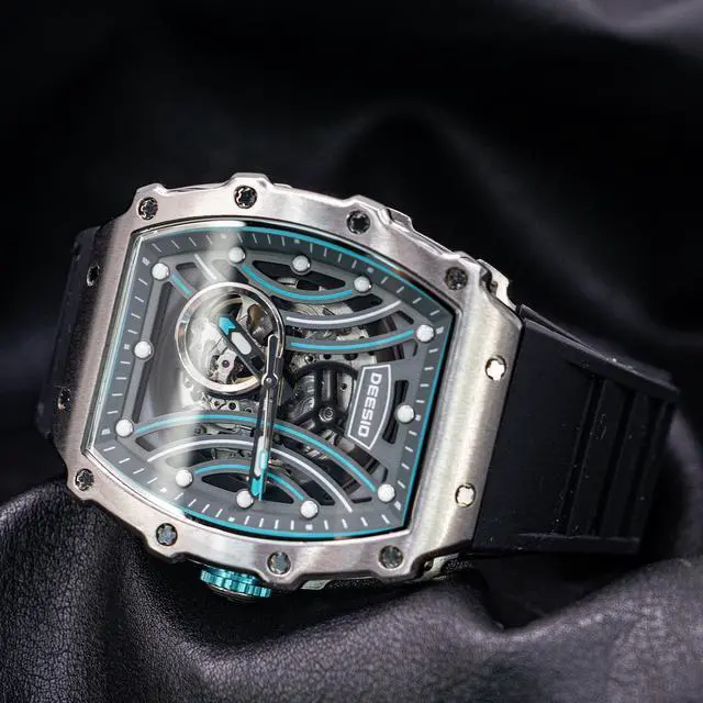 Alt view image 7 of 7 - DEESIO Watches for Men, 43mm Automatic Mechanical Watch for Men 50 Meter Diving Depth Sport Luminous Sapphire Mens Watch Calendar Luxury Fashion Waterproof, Mechanical Watch