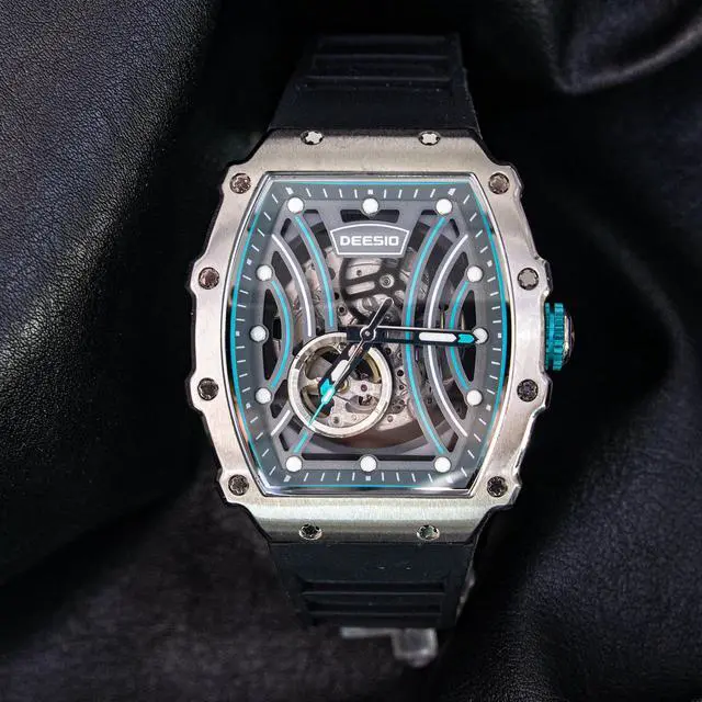 Alt view image 5 of 7 - DEESIO Watches for Men, 43mm Automatic Mechanical Watch for Men 50 Meter Diving Depth Sport Luminous Sapphire Mens Watch Calendar Luxury Fashion Waterproof, Mechanical Watch