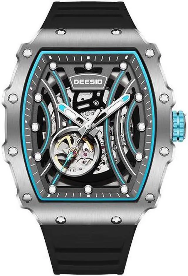 Main image of DEESIO Watches for Men, 43mm Automatic Mechanical Watch for Men 50 Meter Diving Depth Sport Luminous Sapphire Mens Watch Calendar Luxury Fashion Waterproof, Mechanical Watch
