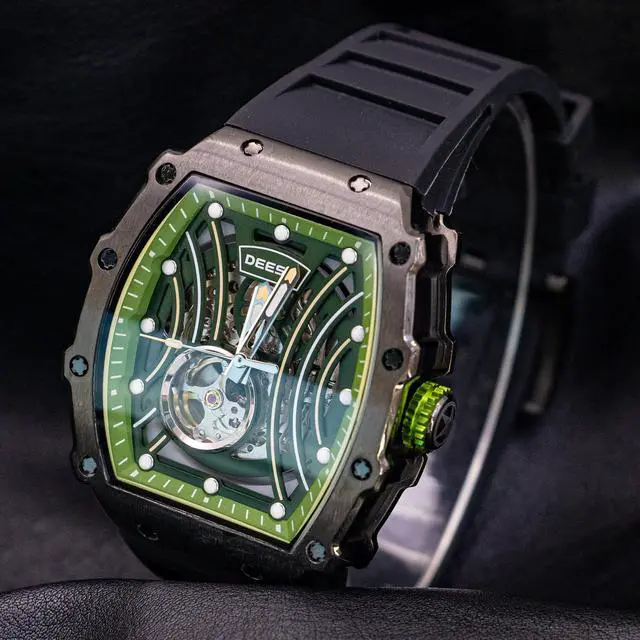 Alt view image 2 of 7 - DEESIO Automatic Watch for Men, 43mm Automatic Mechanical Watch for Men 50 Meter Diving Depth Sport Luminous Sapphire Mens Watch Calendar Luxury Fashion Waterproof, Mechanical Watch