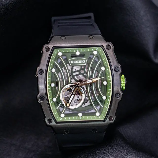 Alt view image 5 of 7 - DEESIO Automatic Watch for Men, 43mm Automatic Mechanical Watch for Men 50 Meter Diving Depth Sport Luminous Sapphire Mens Watch Calendar Luxury Fashion Waterproof, Mechanical Watch