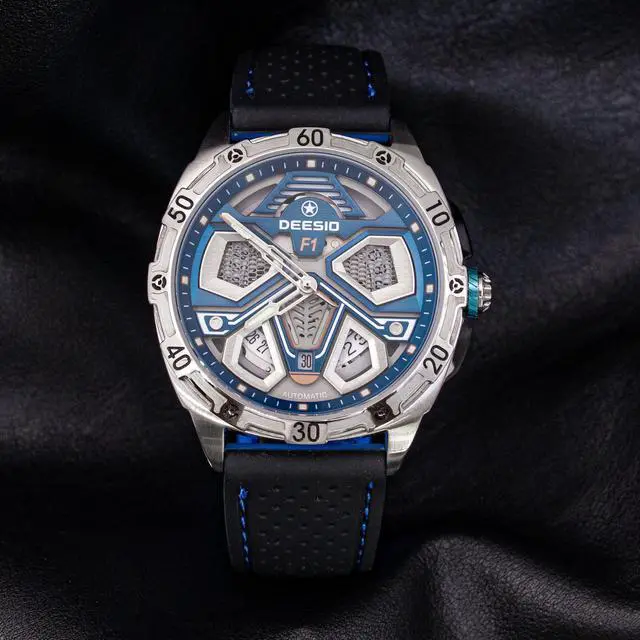 Alt view image 2 of 4 - DEESIO Automatic Watch for Men, 43mm Automatic Mechanical Watch for Men 50 Meter Diving Depth Sport Luminous Sapphire Mens Watch Calendar Luxury Fashion Waterproof, Mechanical Watch