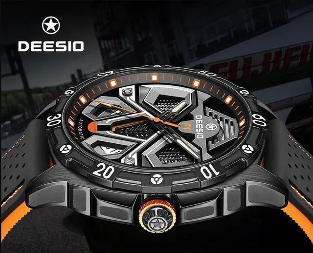 Alt view image 4 of 7 - DEESIO Watches for Men, 43mm Automatic Mechanical Watch for Men 50 Meter Diving Depth Sport Luminous Sapphire Mens Watch Calendar Luxury Fashion Waterproof, Mechanical Watch