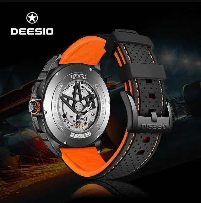 Alt view image 2 of 7 - DEESIO Watches for Men, 43mm Automatic Mechanical Watch for Men 50 Meter Diving Depth Sport Luminous Sapphire Mens Watch Calendar Luxury Fashion Waterproof, Mechanical Watch