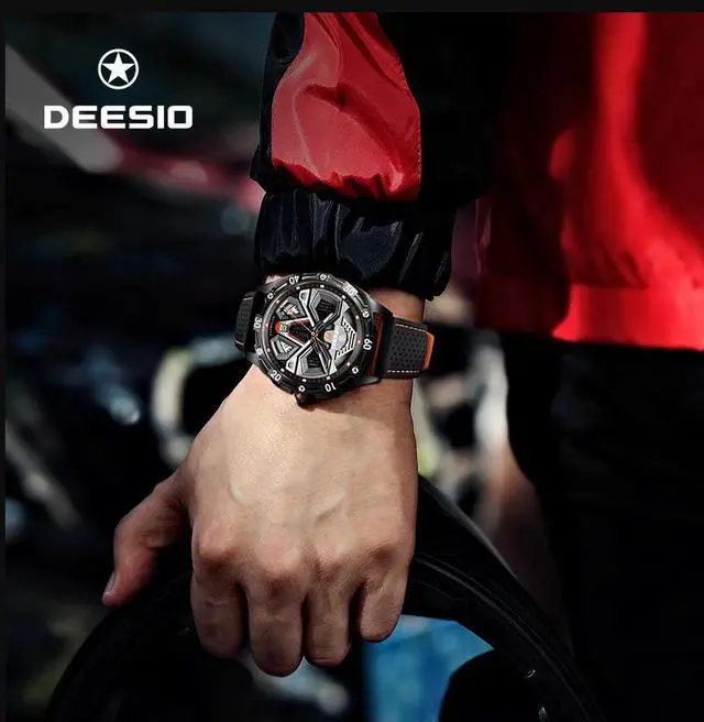 Alt view image 6 of 7 - DEESIO Watches for Men, 43mm Automatic Mechanical Watch for Men 50 Meter Diving Depth Sport Luminous Sapphire Mens Watch Calendar Luxury Fashion Waterproof, Mechanical Watch