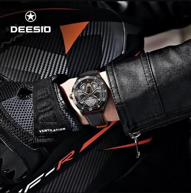 Alt view image 7 of 7 - DEESIO Watches for Men, 43mm Automatic Mechanical Watch for Men 50 Meter Diving Depth Sport Luminous Sapphire Mens Watch Calendar Luxury Fashion Waterproof, Mechanical Watch