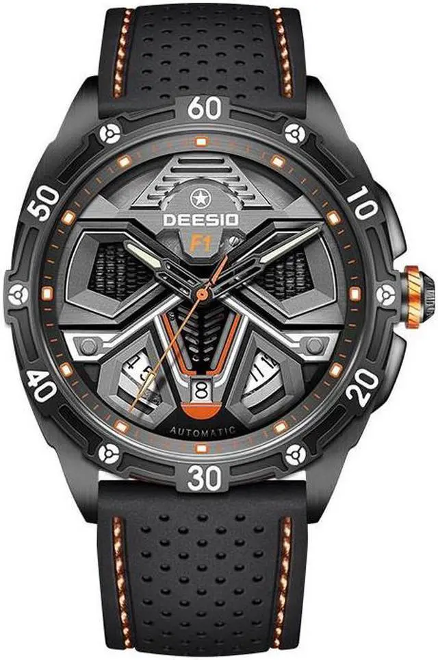 Main image of DEESIO Watches for Men, 43mm Automatic Mechanical Watch for Men 50 Meter Diving Depth Sport Luminous Sapphire Mens Watch Calendar Luxury Fashion Waterproof, Mechanical Watch