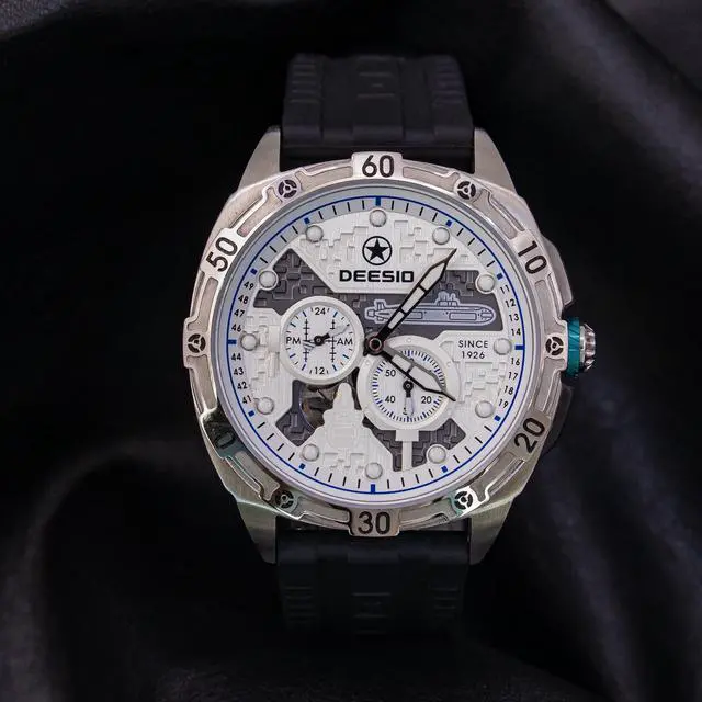 Alt view image 2 of 4 - DEESIO Watches for Men, 43mm Automatic Mechanical Watch for Men 50 Meter Diving Depth Sport Luminous Sapphire Mens Watch Calendar Luxury Fashion Waterproof, Mechanical Watch
