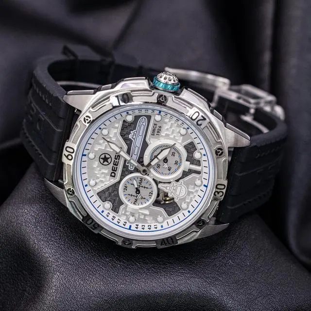 Alt view image 3 of 4 - DEESIO Watches for Men, 43mm Automatic Mechanical Watch for Men 50 Meter Diving Depth Sport Luminous Sapphire Mens Watch Calendar Luxury Fashion Waterproof, Mechanical Watch