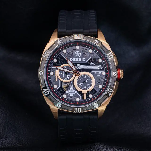 Alt view image 2 of 4 - DEESIO Automatic Watch for Men, 43mm Automatic Mechanical Watch for Men 50 Meter Diving Depth Sport Luminous Sapphire Mens Watch Calendar Luxury Fashion Waterproof, Mechanical Watch