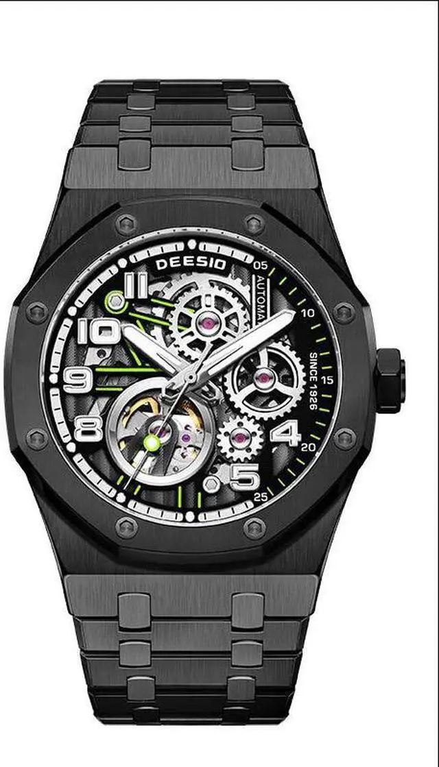 Main image of DEESIO Watches for Men, 43mm Automatic Mechanical Watch for Men 50 Meter Diving Depth Sport Luminous Sapphire Mens Watch Calendar Luxury Fashion Waterproof, Mechanical Watch
