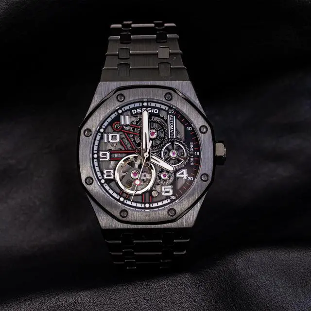 Alt view image 3 of 4 - DEESIO Automatic Watch for Men, 43mm Automatic Mechanical Watch for Men 50 Meter Diving Depth Sport Luminous Sapphire Mens Watch Calendar Luxury Fashion Waterproof, Mechanical Watch