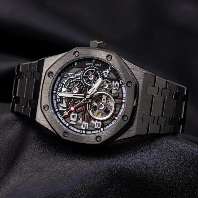 Alt view image 2 of 4 - DEESIO Automatic Watch for Men, 43mm Automatic Mechanical Watch for Men 50 Meter Diving Depth Sport Luminous Sapphire Mens Watch Calendar Luxury Fashion Waterproof, Mechanical Watch