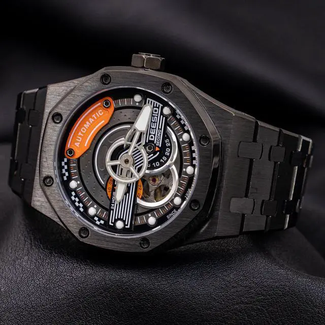 Alt view image 2 of 4 - DEESIO Watches for Men, 43mm Automatic Mechanical Watch for Men 50 Meter Diving Depth Sport Luminous Sapphire Mens Watch Calendar Luxury Fashion Waterproof, Mechanical Watch