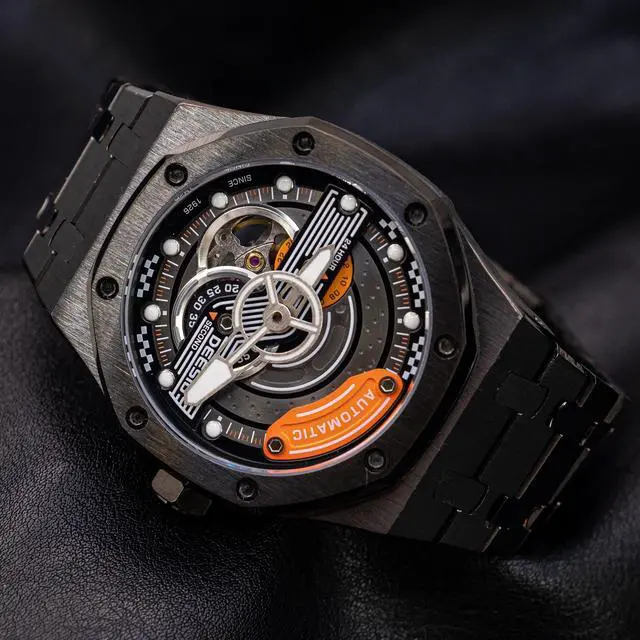 Alt view image 4 of 4 - DEESIO Watches for Men, 43mm Automatic Mechanical Watch for Men 50 Meter Diving Depth Sport Luminous Sapphire Mens Watch Calendar Luxury Fashion Waterproof, Mechanical Watch