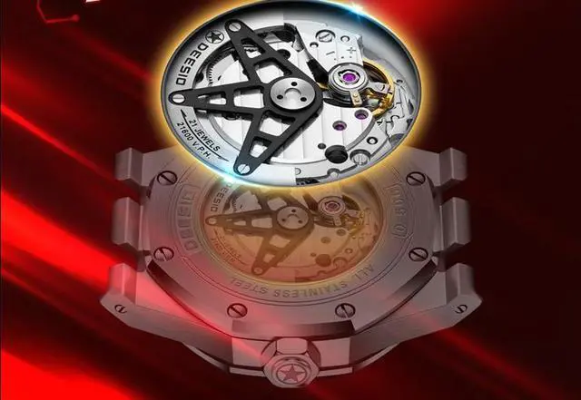 Alt view image 7 of 7 - DEESIO Watches for Men, 43mm Automatic Mechanical Watch for Men 50 Meter Diving Depth Sport Luminous Sapphire Mens Watch Calendar Luxury Fashion Waterproof, Mechanical Watch