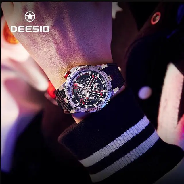 Alt view image 2 of 7 - DEESIO Automatic Watch for Men, 43mm Automatic Mechanical Watch for Men 50 Meter Diving Depth Sport Luminous Sapphire Mens Watch Calendar Luxury Fashion Waterproof, Mechanical Watch