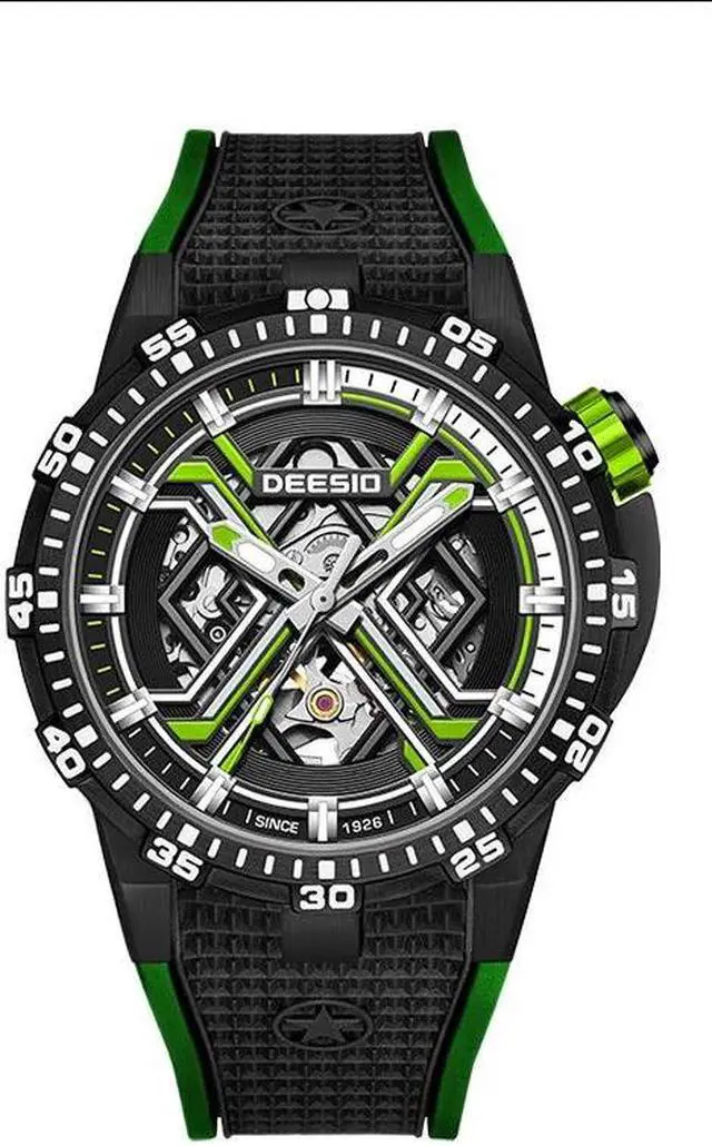 Main image of DEESIO Watches for Men, 43mm Automatic Mechanical Watch for Men 50 Meter Diving Depth Sport Luminous Sapphire Mens Watch Calendar Luxury Fashion Waterproof, Mechanical Watch
