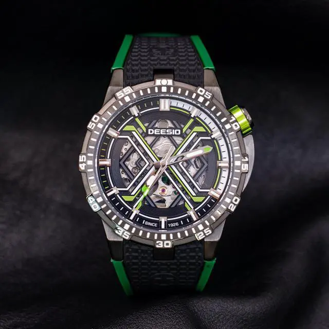 Alt view image 2 of 4 - DEESIO Watches for Men, 43mm Automatic Mechanical Watch for Men 50 Meter Diving Depth Sport Luminous Sapphire Mens Watch Calendar Luxury Fashion Waterproof, Mechanical Watch