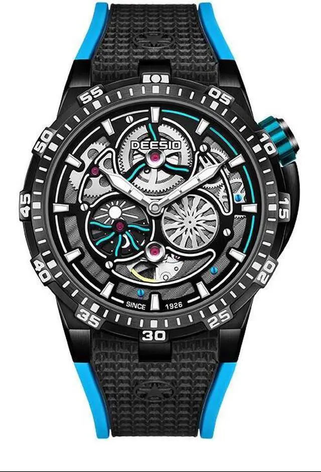 Main image of DEESIO Watches for Men, 43mm Automatic Mechanical Watch for Men 50 Meter Diving Depth Sport Luminous Sapphire Mens Watch Calendar Luxury Fashion Waterproof, Mechanical Watch