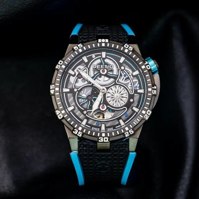 Alt view image 7 of 7 - DEESIO Watches for Men, 43mm Automatic Mechanical Watch for Men 50 Meter Diving Depth Sport Luminous Sapphire Mens Watch Calendar Luxury Fashion Waterproof, Mechanical Watch