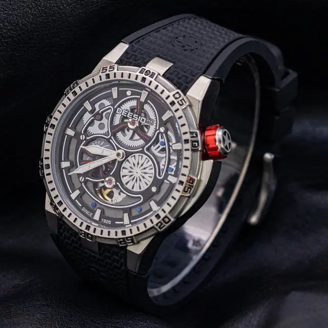 Alt view image 2 of 4 - DEESIO Automatic Watch for Men, 43mm Automatic Mechanical Watch for Men 50 Meter Diving Depth Sport Luminous Sapphire Mens Watch Calendar Luxury Fashion Waterproof, Mechanical Watch