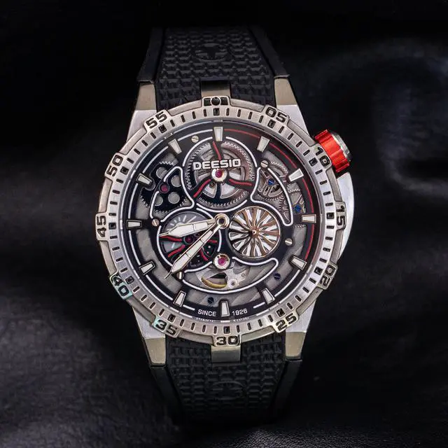 Alt view image 4 of 4 - DEESIO Automatic Watch for Men, 43mm Automatic Mechanical Watch for Men 50 Meter Diving Depth Sport Luminous Sapphire Mens Watch Calendar Luxury Fashion Waterproof, Mechanical Watch