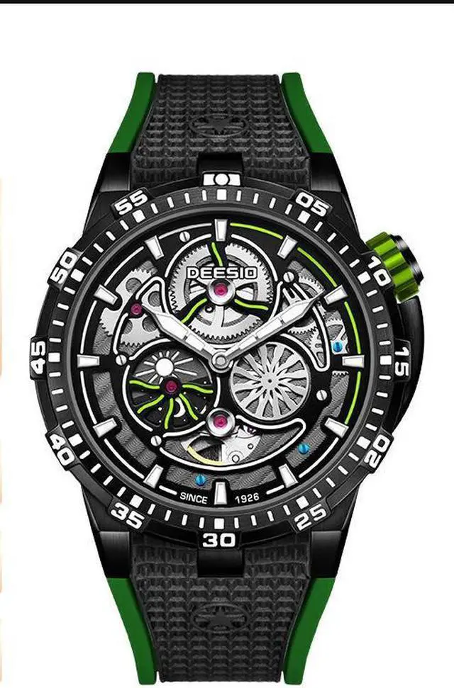Main image of DEESIO Watches for Men, 43mm Automatic Mechanical Watch for Men 50 Meter Diving Depth Sport Luminous Sapphire Mens Watch Calendar Luxury Fashion Waterproof, Mechanical Watch