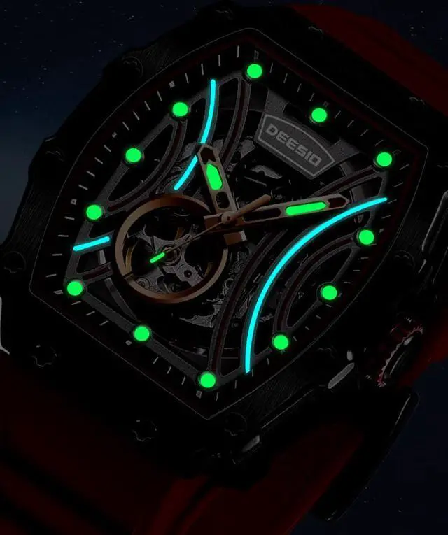 Alt view image 5 of 7 - DEESIO Watches for Men, 43mm Automatic Mechanical Watch for Men 50 Meter Diving Depth Sport Luminous Sapphire Mens Watch Calendar Luxury Fashion Waterproof, Mechanical Watch