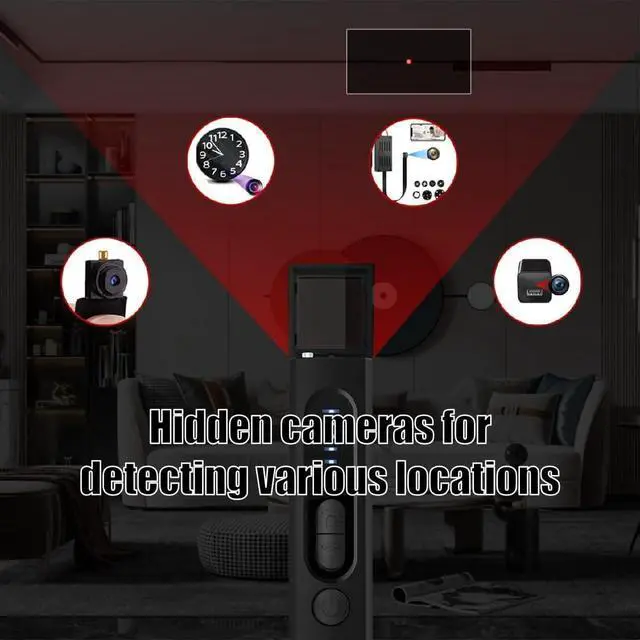 Alt view image 5 of 6 - LAIRLUX Hidden Device GPS Detector, Privacy Protector, RF Wireless Signal Scanner for Hotels Office Home Travel, 5 Levels Sensitivity