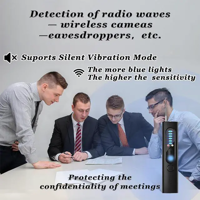 Alt view image 4 of 6 - LAIRLUX Hidden Device GPS Detector, Privacy Protector, RF Wireless Signal Scanner for Hotels Office Home Travel, 5 Levels Sensitivity