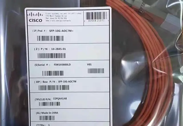Main image of SFP-10G-AOC7M 10GBASE Active Optical SFP+ Cable, 7M. 12