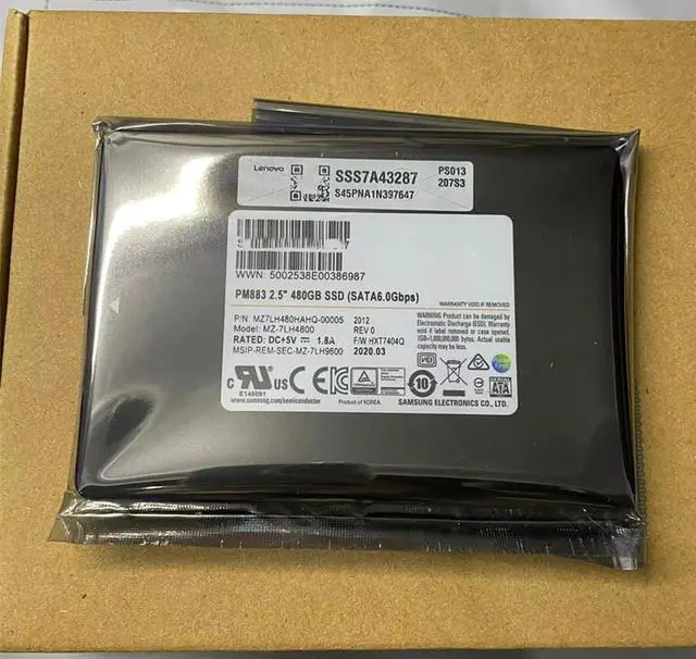 Main image of New Samsung PM883 480GB SATA 6Gb/s 2.5" TLC Enterprise SSD MZ7LH960