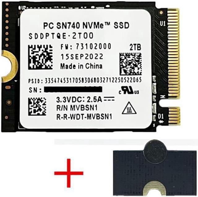 WD PC SN740 2TB M.2 2230 SSD NVMe PCIe4x4 For Steam Deck ASUS ROG